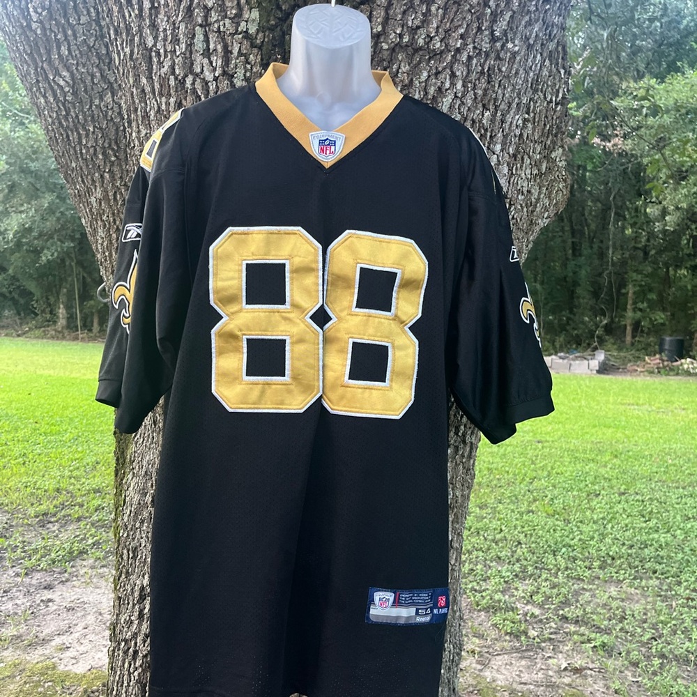 NEW ORLEANS SAINTS JEREMY SHOCKEY NFL BLACK GOLD #88 JERSEY VTG AUTHENTIC XL 54